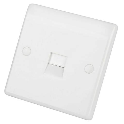 LGA Selectric 1 Gang Secondary Telephone Socket White