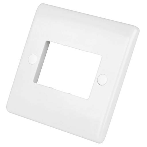 LGA Selectric 1 Gang 3 Module Front Plate White