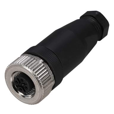 DOS-1204-G 4 Pin M12 Straight Female Connector