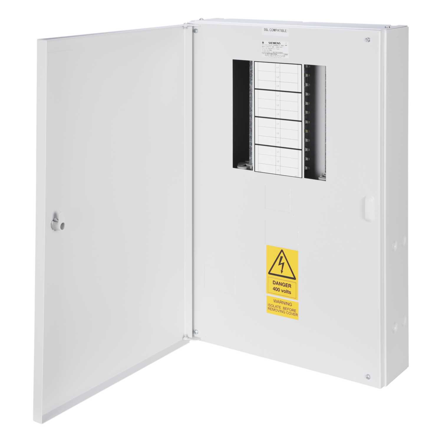 Siemens 8 Way 125A TP+N Type B Distribution Board without Incomer