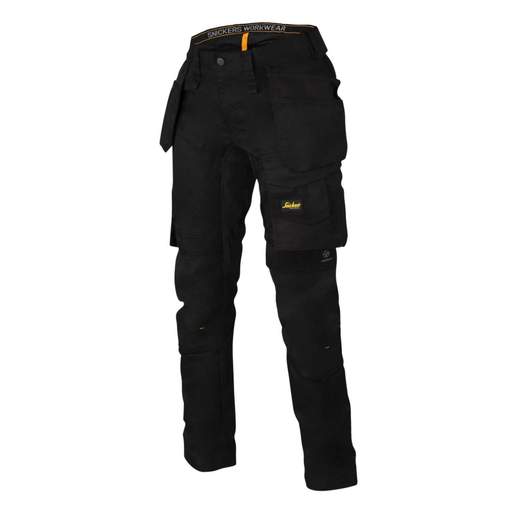 Snickers 38W 32L AllroundWork Stretch Trousers with Holster Pockets Black