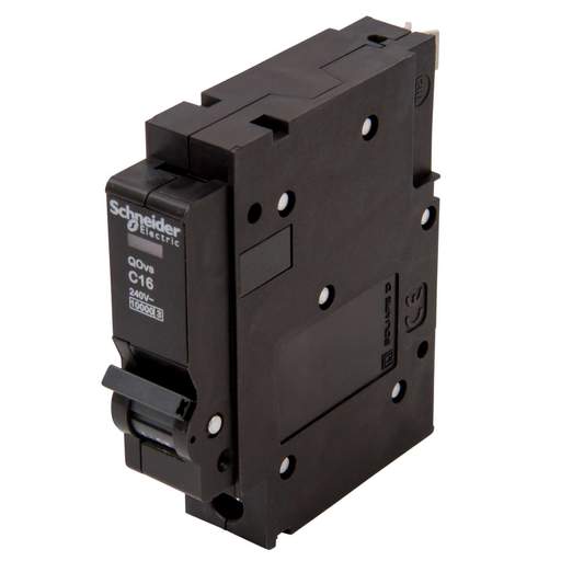 Schneider Square D QOVS 16A Single Pole 10kA C Curve MCB