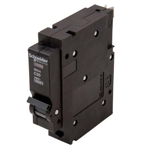 Schneider Square D QOVS 20A Single Pole 10kA C Curve MCB