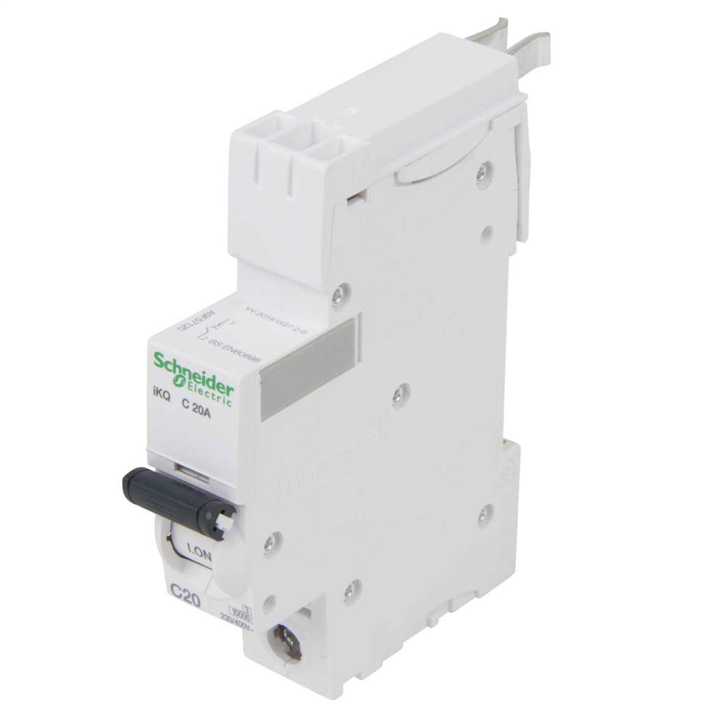Interruptor termomagnético unipolar curva C, 20 A, 10 kA Interruptor termomagnético unipolar curva C, 20 A, 10 kA
