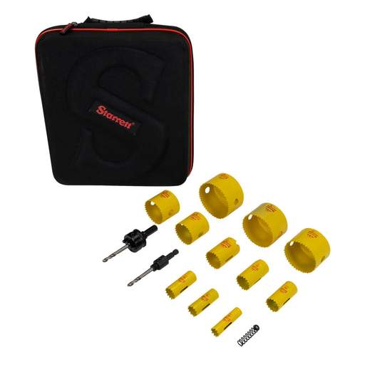 Starrett BI-Metal Fast Cut Deluxe Electricians Holesaw and Arbor Kit