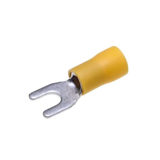 Engex 4mm Yellow Fork Crimp Lugs for 6mm Cables (Pack of 100)