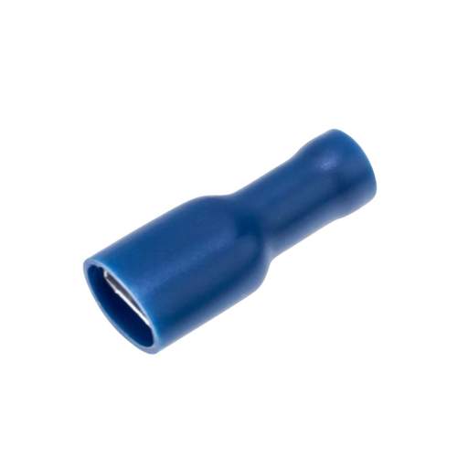 SWA 6.3mm Blue Push On Female Spade Crimp Lug Terminals for Cables up to 2.5mm (Pack of 100)