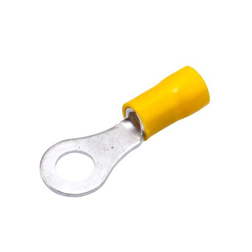 SWA 6mm Yellow Ring Crimp Lugs for 6mm Cables (Pack of 100)