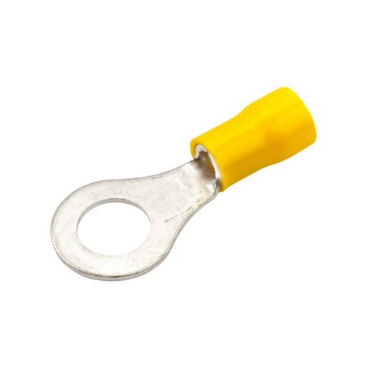 SWA 8mm Yellow Ring Crimp Lugs for 6mm Cables (Pack of 100)