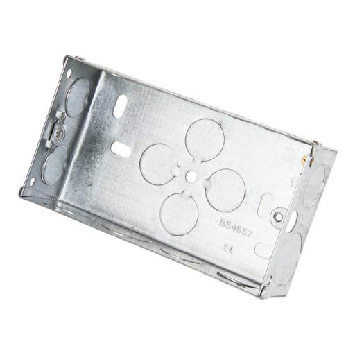 Tamlex 2 Gang 35mm Metal Flush Knockout (KO) Switch and Socket Box (Sold in 1's)