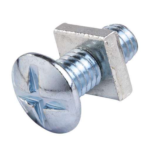 Tamlex M6 x 16 Roofing Nuts and Bolts BZP (Pack of 200)