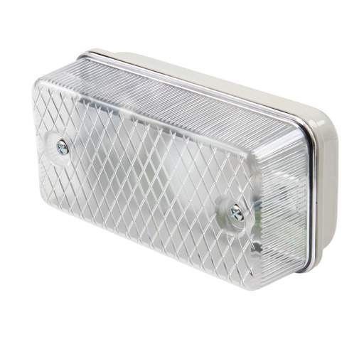 Tamlite BC Rectangular Aluminium Bulkhead Polycarbonate Diffuser