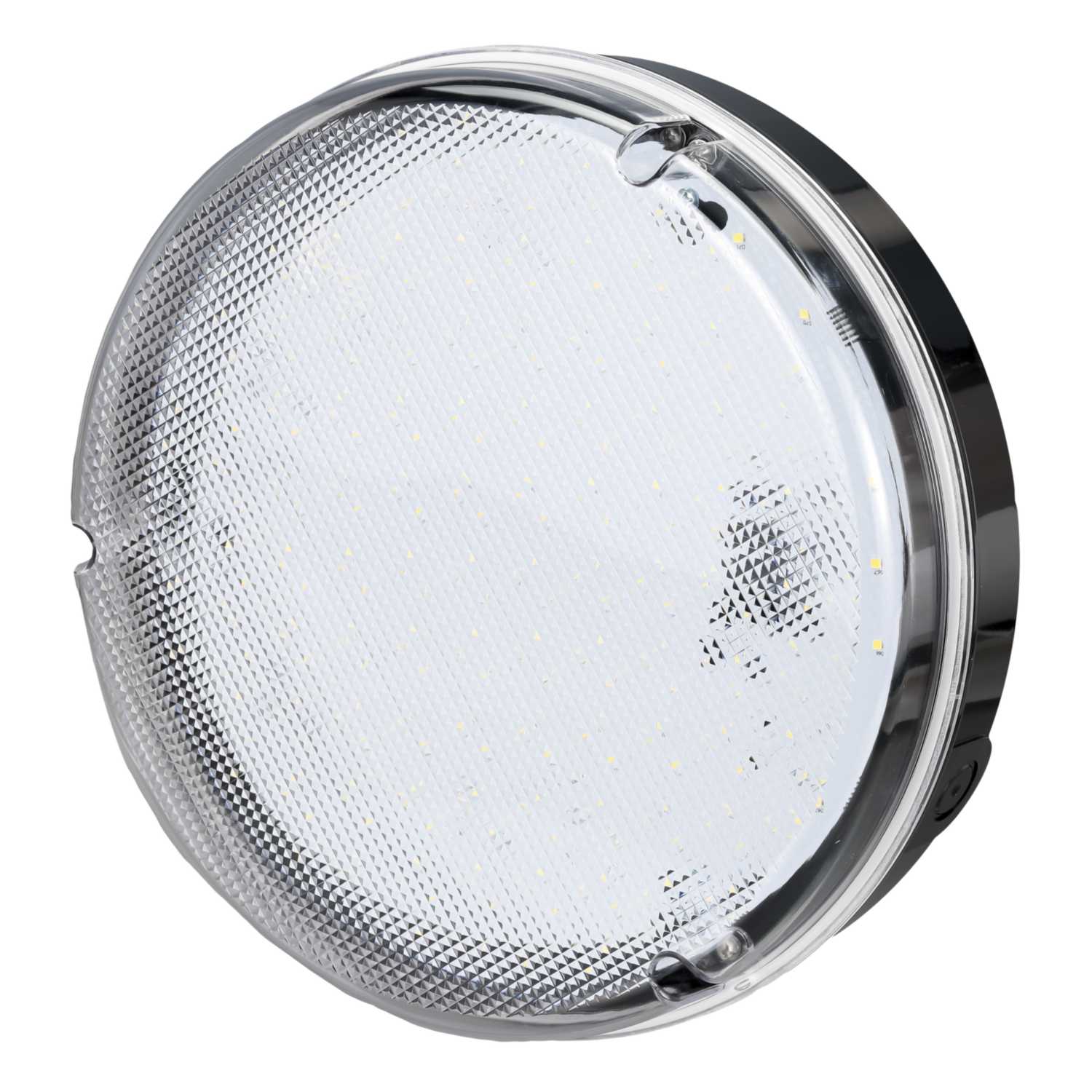 Led Bulkhead Prismatic Rectangular Xcite 16W LED Circular Bulkhead Black / Prismatic 4000K (XCBHWPCBP) | CEF