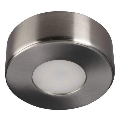 Xcite 3W LED Circular Recessed or Surface CCT Cabinet Light Satin Nickel