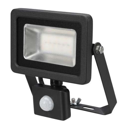 Xcite 10W LED Tri-Colour Floodlight with PIR Black