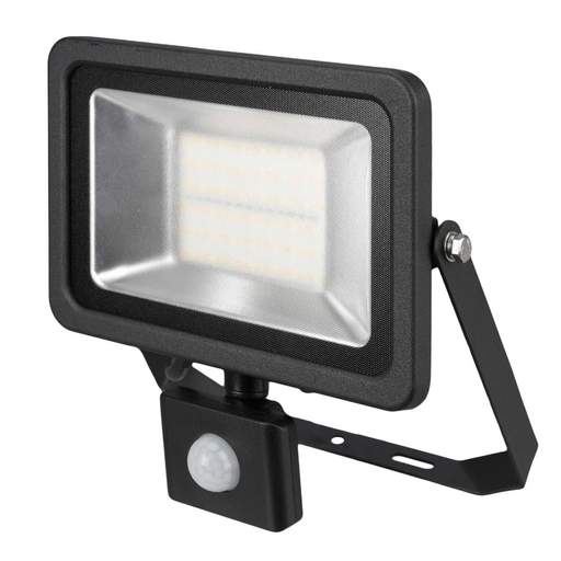 Xcite 20W LED Tri-Colour Floodlight with PIR Black