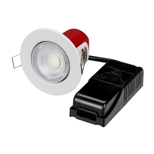 Xcite 5W LED Fire Rated Colour Selectable IP65 Tilt Downlight White