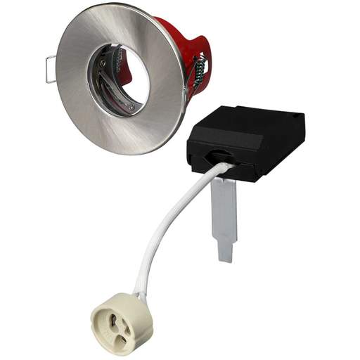 Xcite 35W GU10 Fire Rated IP65 Downlight Satin Nickel