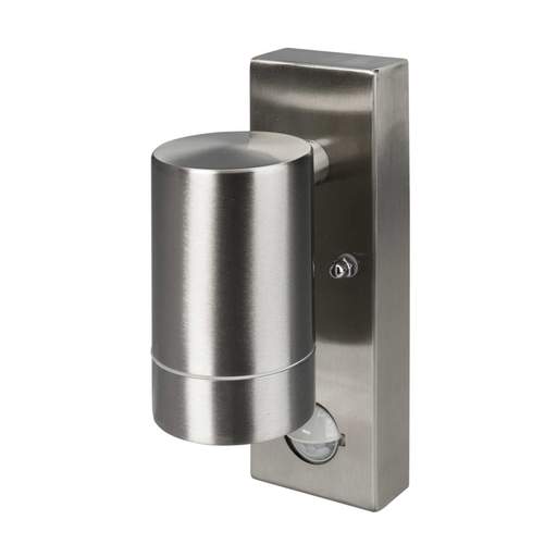 Xcite GU10 Down Wall Light Stainless Steel with PIR