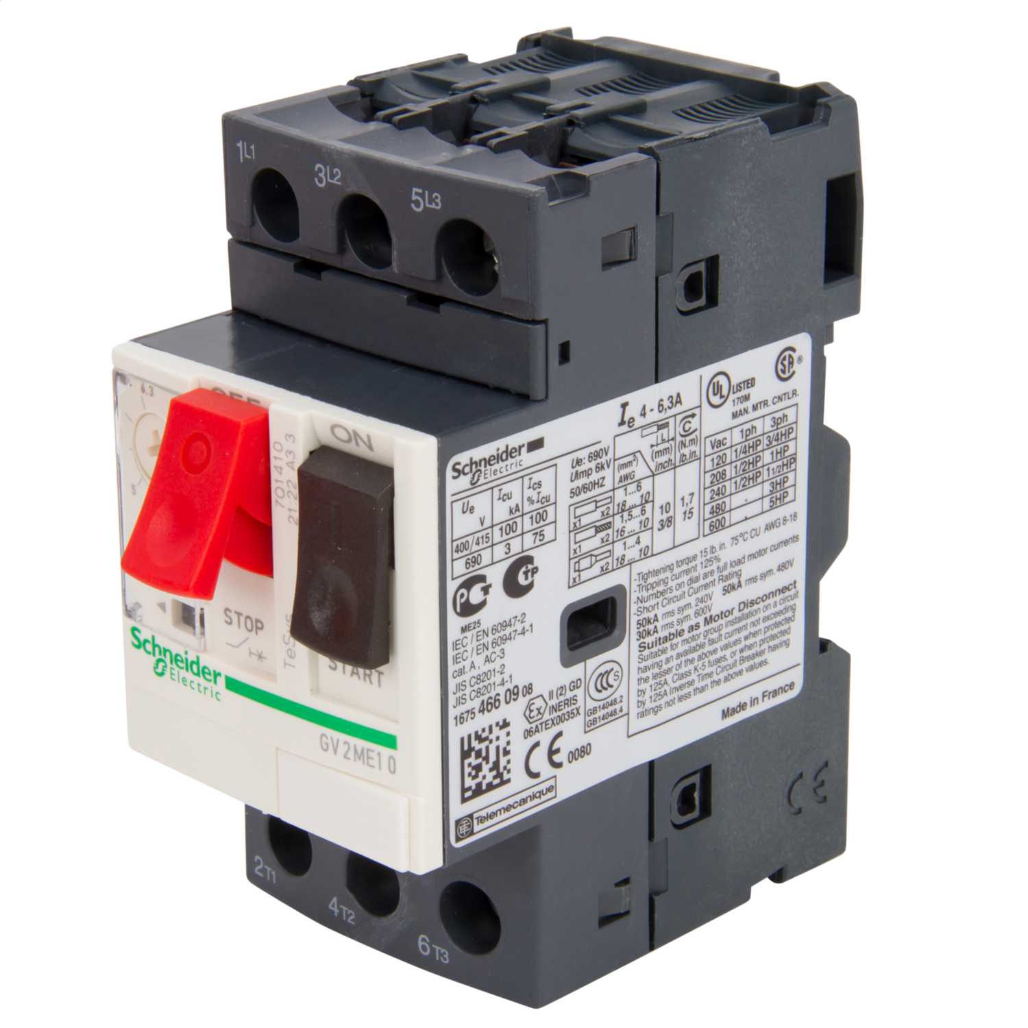 Schneider Electric GV2ME10 Motor Starter Protector 4g for sale online