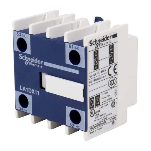 Schneider TeSys Auxiliary Contact Block 1 NO + 1 NC Contacts (Sealed)