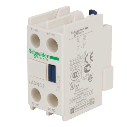 Schneider TeSys Auxiliary Contact Block 2 NC Contacts