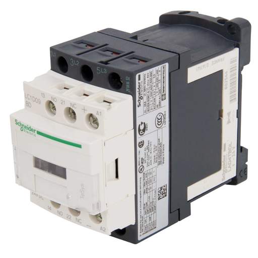 Schneider TeSys 9A Contactor 3 Pole 3 NO Contacts 24V DC Coil