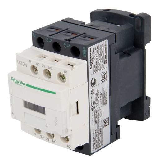 Schneider TeSys 12A Contactor 3 Pole 3 NO Contacts 24V AC Coil