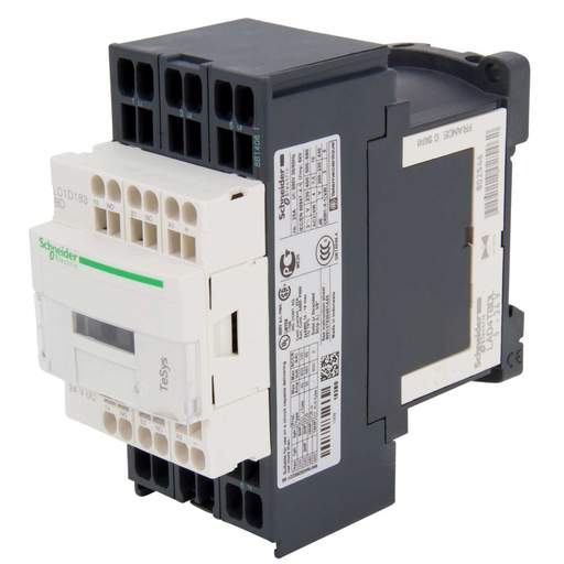 Schneider TeSys 18A Contactor 3 Pole 3 NO Contacts 24V DC Coil