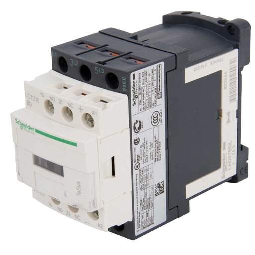 Schneider TeSys 18A Contactor 3 Pole 3 NO Contacts 24V DC Coil