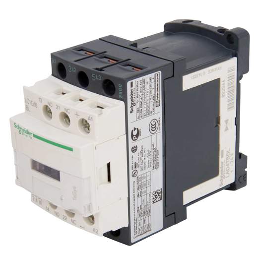 Schneider TeSys 18A Contactor 3 Pole 3 NO Contacts 24V DC Coil (Low Consumption Coil)