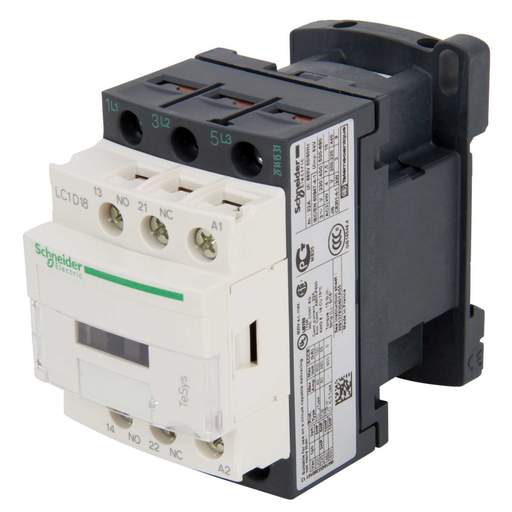 Schneider TeSys 18A Contactor 3 Pole 3 NO Contacts 110V AC Coil