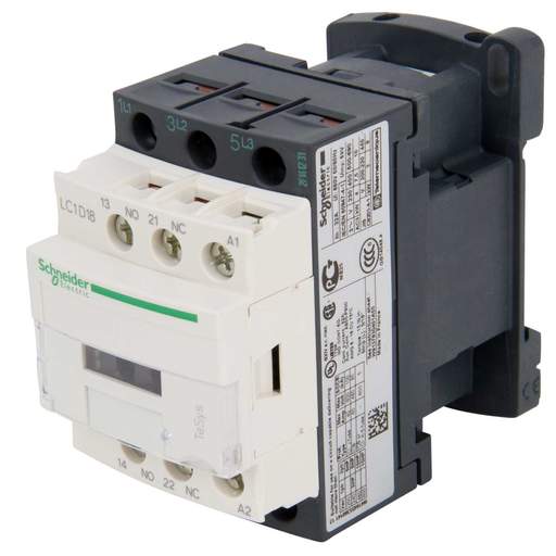 Schneider TeSys 18A Contactor 3 Pole 3 NO Contacts 230V AC Coil