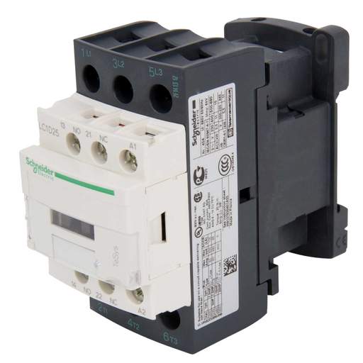 Schneider TeSys 25A Contactor 3 Pole 3 NO Contacts 110V AC Coil