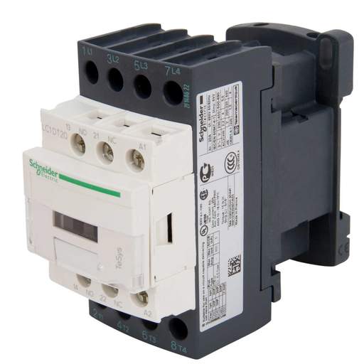 Schneider TeSys 20A Contactor 4 Pole 4 NO Contacts 110V AC Coil