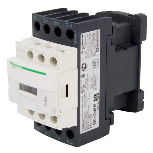 Schneider TeSys 25A Contactor 4 Pole 4 NO Contacts 48V AC Coil