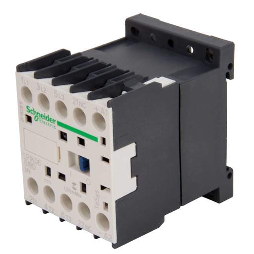 Schneider TeSys 6A Contactor 3 Pole 3 NO Contacts 24V DC Coil