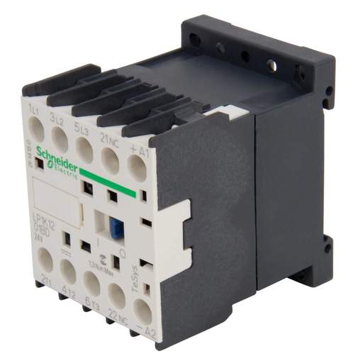 Schneider TeSys 12A Contactor 3 Pole 3 NO Contacts 24V DC Coil
