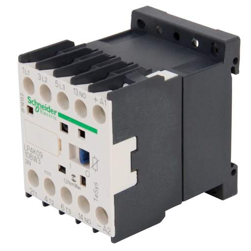 Schneider Telemecanique 9A Contactor 3 Pole 3 NO Contacts 24V DC Coil (Low Consumption Coil)