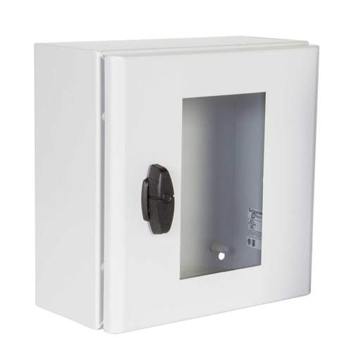 Schneider PanelSet 300mm x 300mm x 150mm Sheet Steel Enclosure with Glazed Door IP66