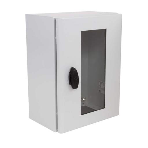Schneider PanelSet 400mm x 300mm x 200mm Sheet Steel Enclosure with Glazed Door IP66