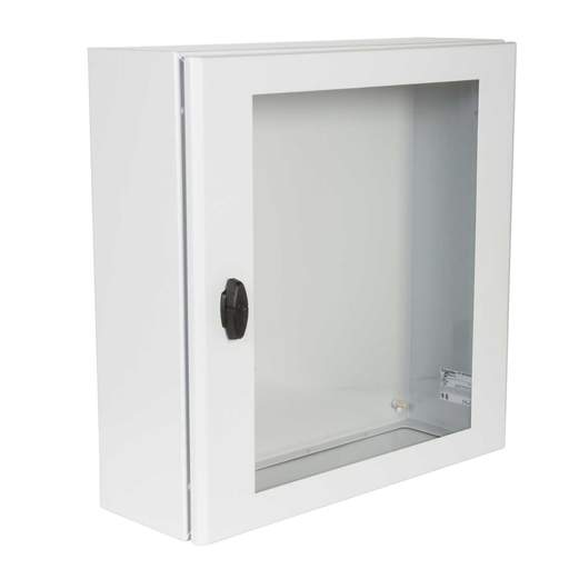 Schneider PanelSet 600mm x 600mm x 200mm Sheet Steel Enclosure with Glazed Door IP66