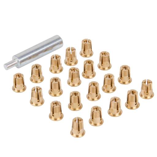 Schneider PanelSet Expandable M6 6mm Threaded Insert Nuts for Polyester Enclosures (Set of 20)