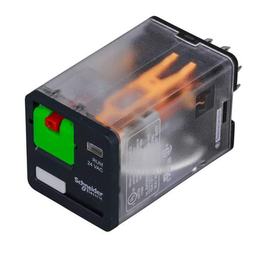 Schneider Harmony Relay 10A Universal Plug-in Relay with 2 CO Contact 24V AC