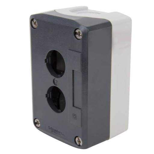Schneider Harmony 2 Hole Plastic Empty Pushbutton Station Grey IP66