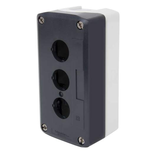 Schneider Harmony 3 Hole Plastic Empty Pushbutton Station Grey IP66