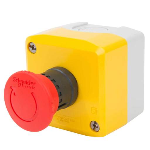 Schneider Harmony Emergency Stop Twist Release Pushbutton Station IP66 2 NC Contacts