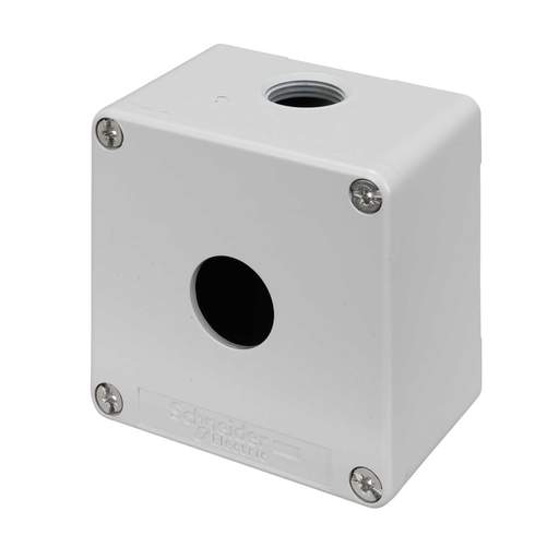 Schneider Harmony 1 Hole Die-Cast Empty Pushbutton Station Grey IP65