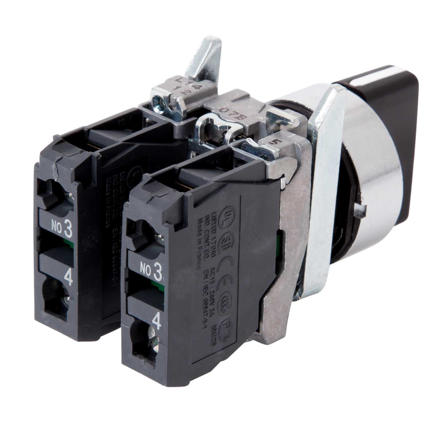 Selector Switch Spring Return Schneider Telemecanique 3 Position Spring Return 2 NO Selector Switch ...