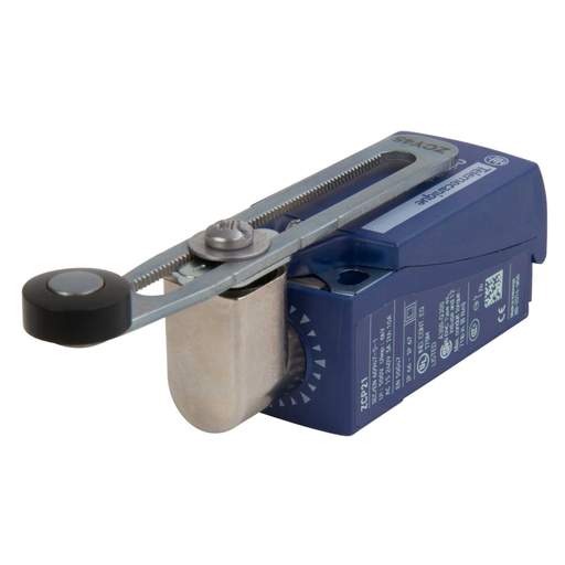 Telemecanique Sensor Limit Switch with Plastic Roller Lever Variable Length 1NC + 1NO M16